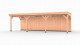 OUD_Westwood douglas overkapping fijnbezaagd, 900 x 300 cm, combinatie 2, sponningplank
