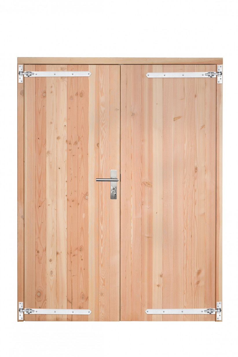 Woodvision | Douglas dubbele deur | Dicht | 168 x 201 cm | Kleurloos geïmpregneerd