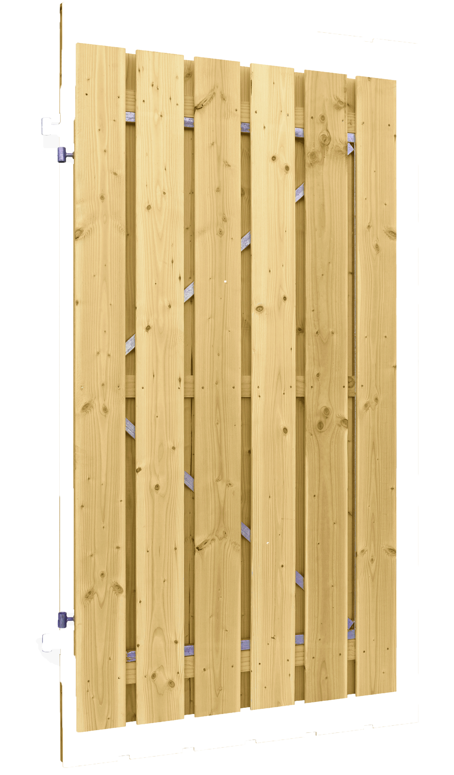 Woodvision | Douglas poort stalen frame | Universeel | 100x190 cm | Geimpregneerd