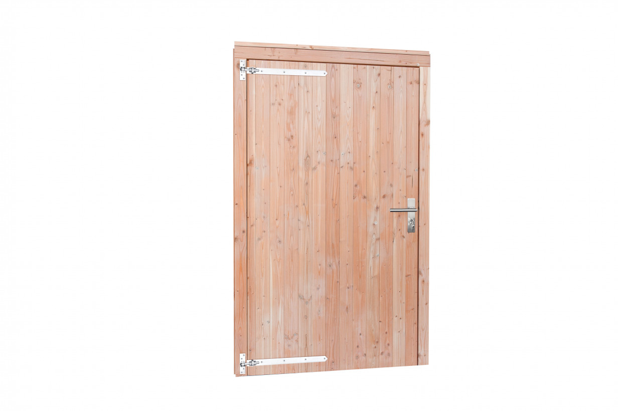 Woodvision | Douglas enkele brede deur | Dicht | 110 x 215 cm | Kleurloos geïmpregneerd | L