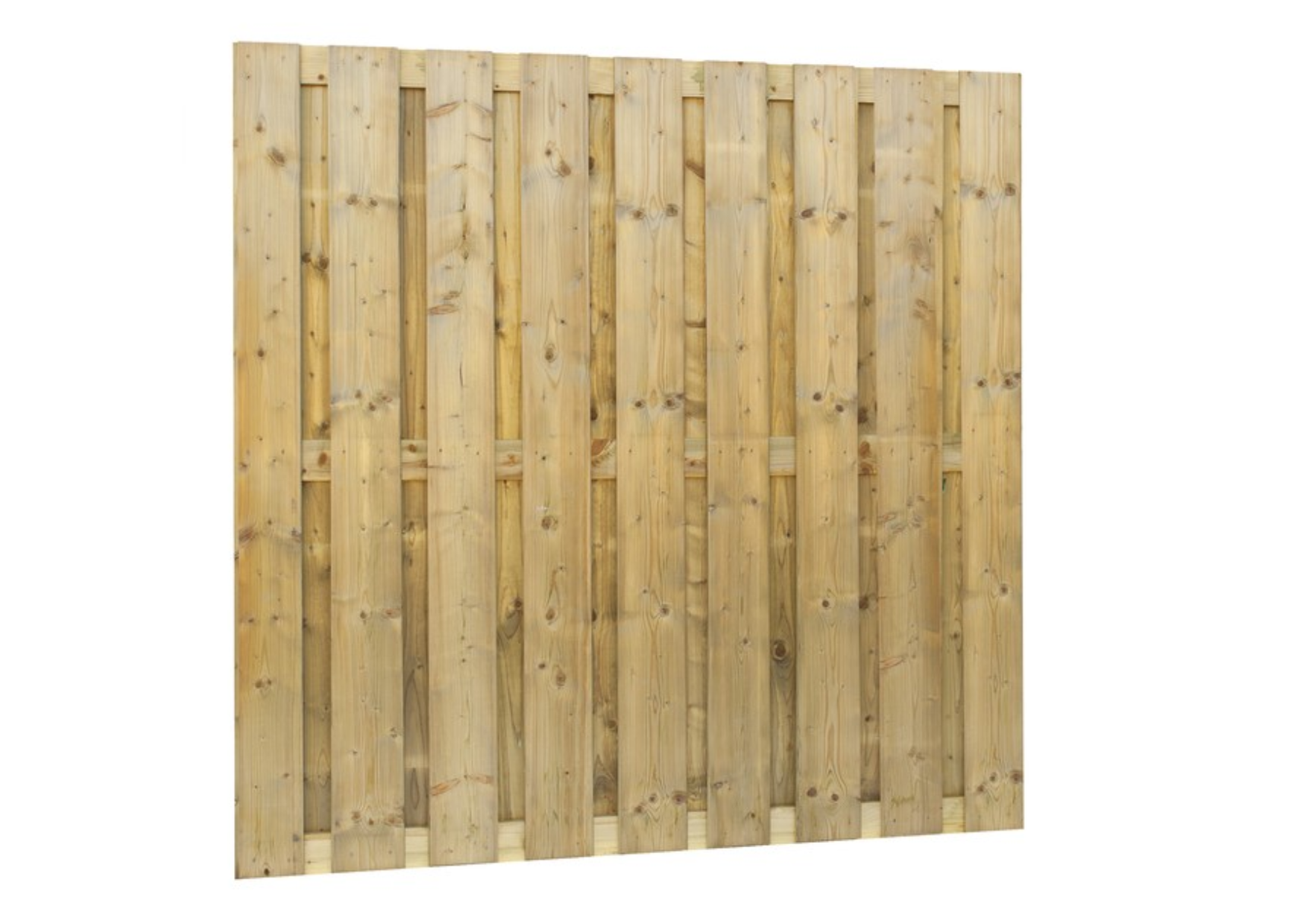 Schutting vuren geschaafd, 20-planks, 180 x 180 cm, groen geïmpregneerd