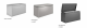 BIOHORT | LoungeBox | Zilver Metallic | Formaat 160 | 160 x 70 cm