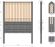 OUD_Betonrotsmotief onderplaat | Dubbelzijdig houtmotief | Ongecoat | Antraciet