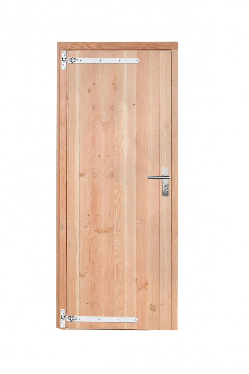 Woodvision | Douglas enkele deur | Dicht | Rechtsdraaiend | 90 x 201 cm | Groen geïmpregneerd