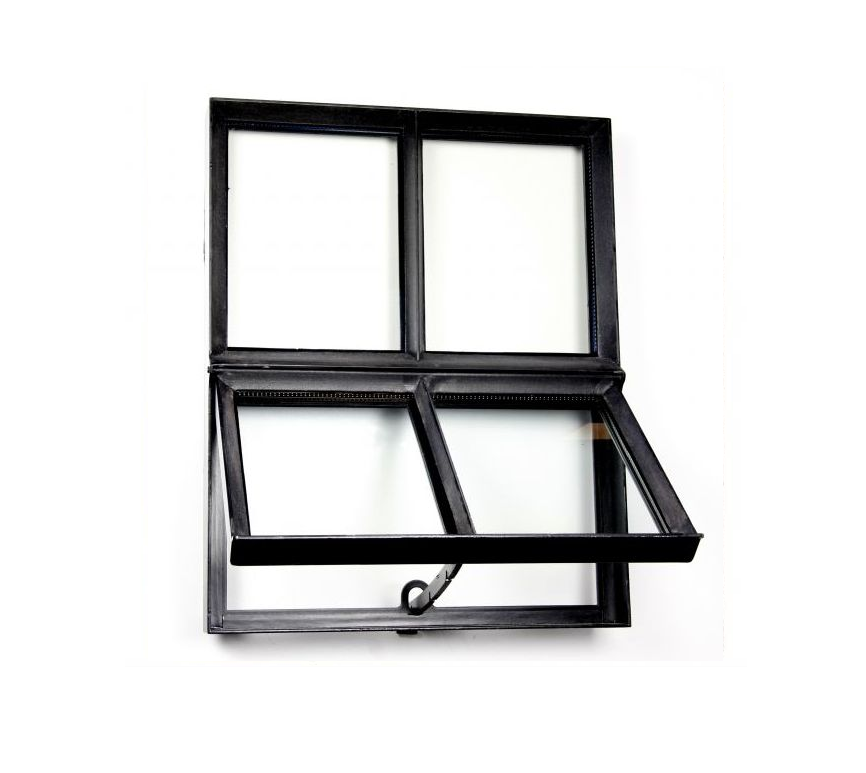 Stalen raam | Openklapbaar | 30 x 40 cm | Dubbel glas | Zwart gecoat