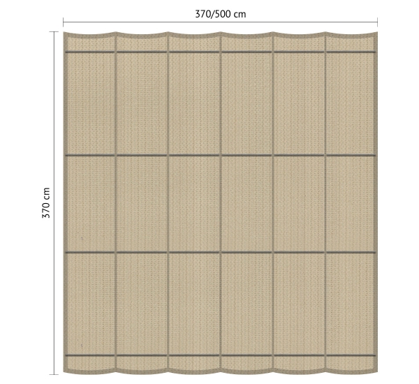 Harmonicadoek 370 x 370 cm | Zand