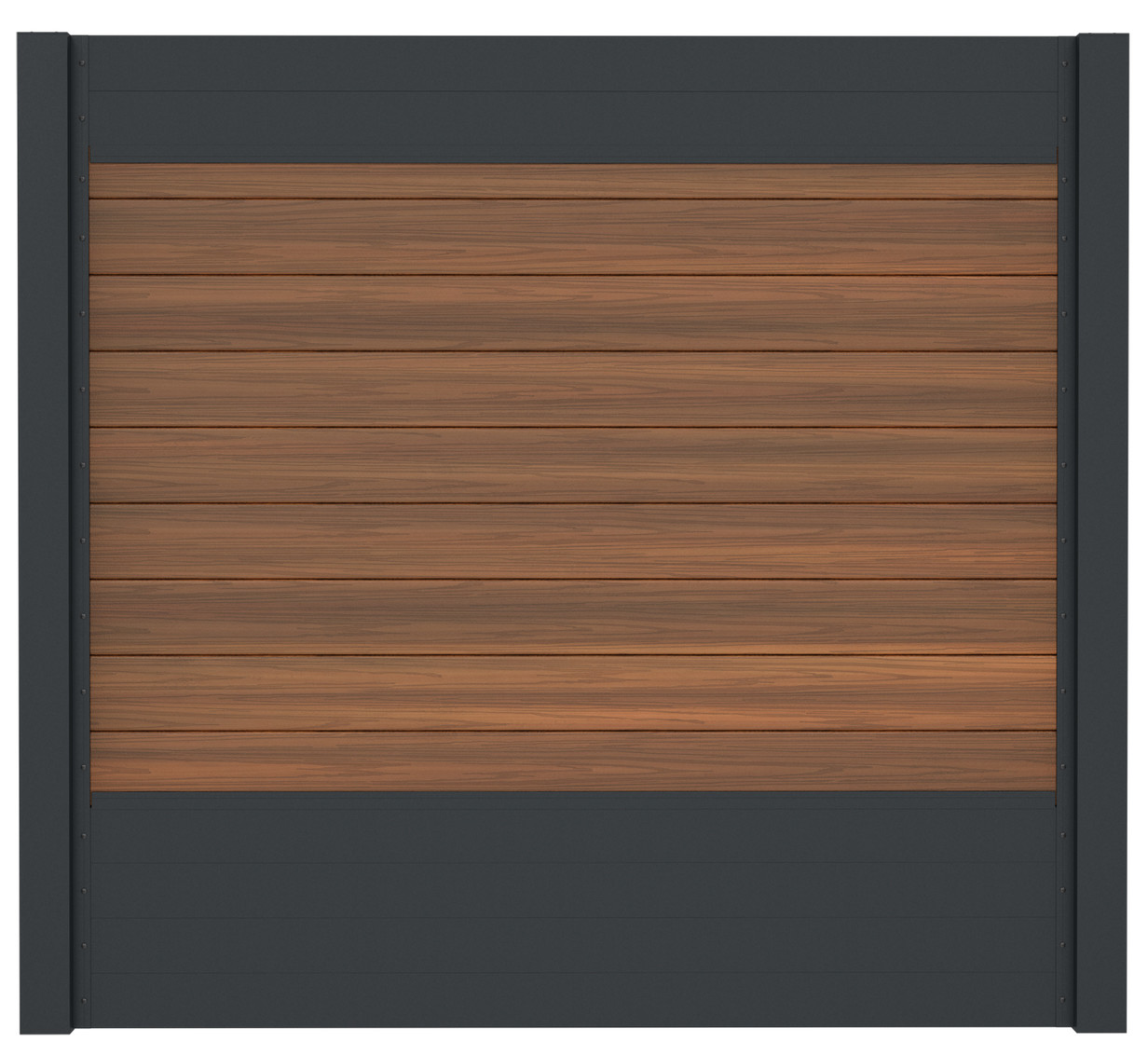 IdeAL | Scherm Antraciet- Horizon Ipé | 200x180 cm | 9-planks
