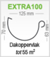 S-Lon | PVC Dakgoot Vierhoekig dak EXTRA100 | Zwart | 17.5-21 m