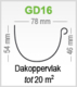 S-Lon | PVC Dakgoot Zeshoekig dak GD16 | Bruin | 10.5-14 m