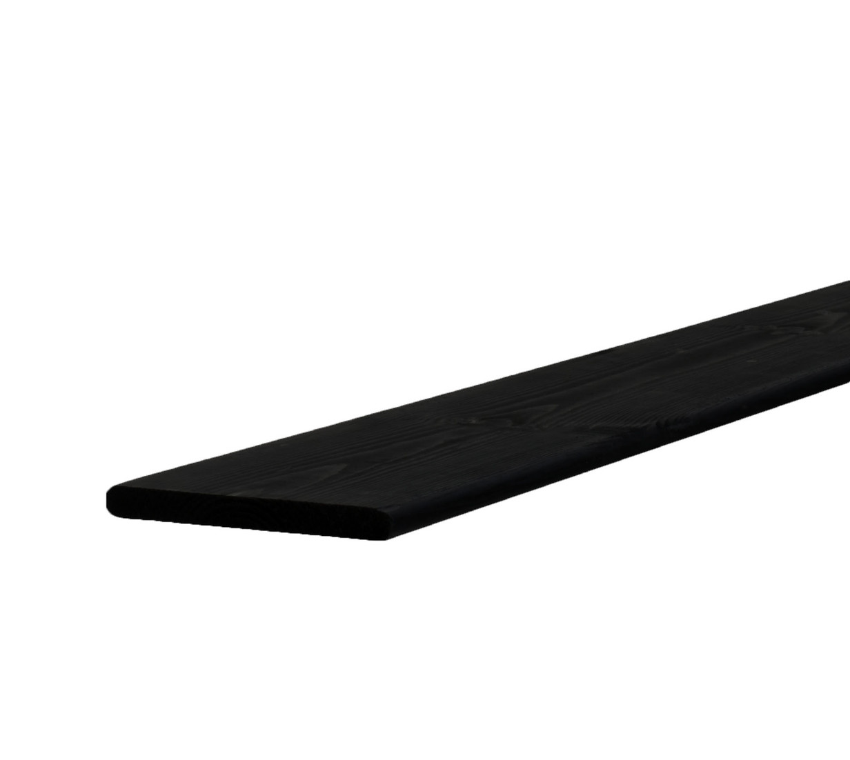 Geschaafde grenen plank 17 x 140 | Zwart gespoten | 180cm