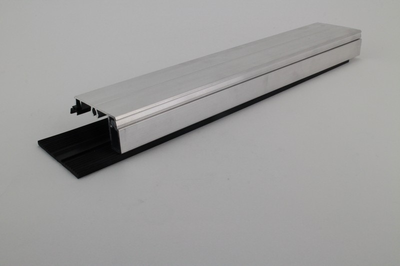 Aluminium profielset | Oplegrubber + zijsluitprofiel | 16 mm | 700 cm