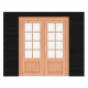 Dubbele deur 8-ruits douglas, 170 x 201 cm