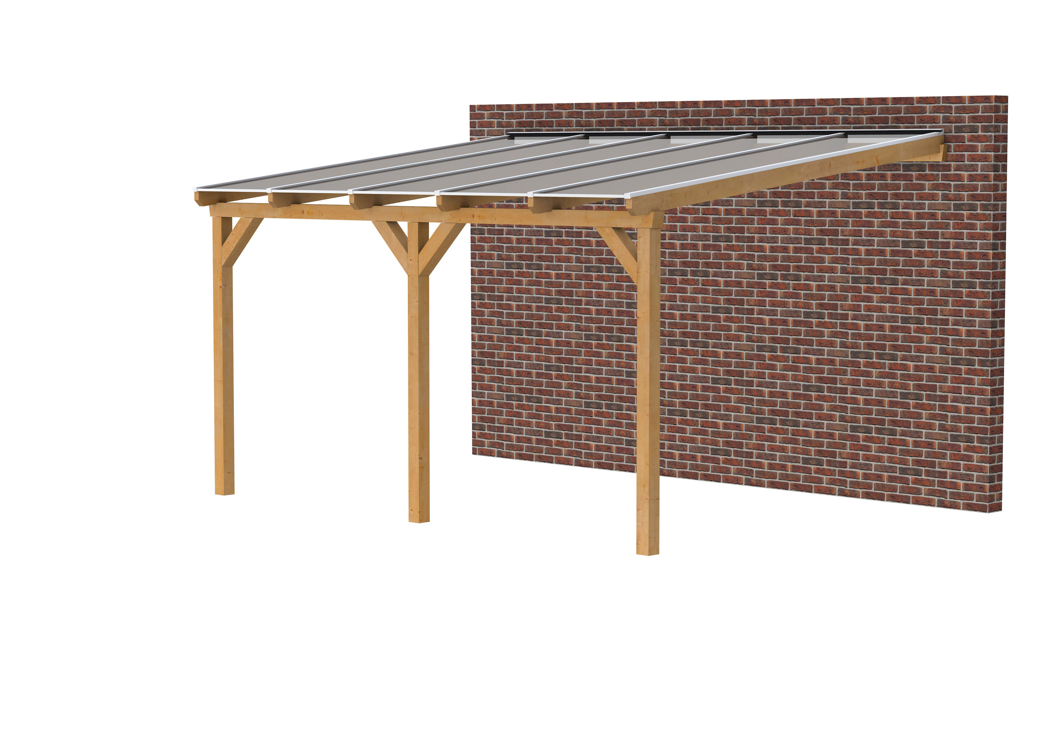 Woodvision Veranda | 500 x 400 cm | Heldere dakplaat