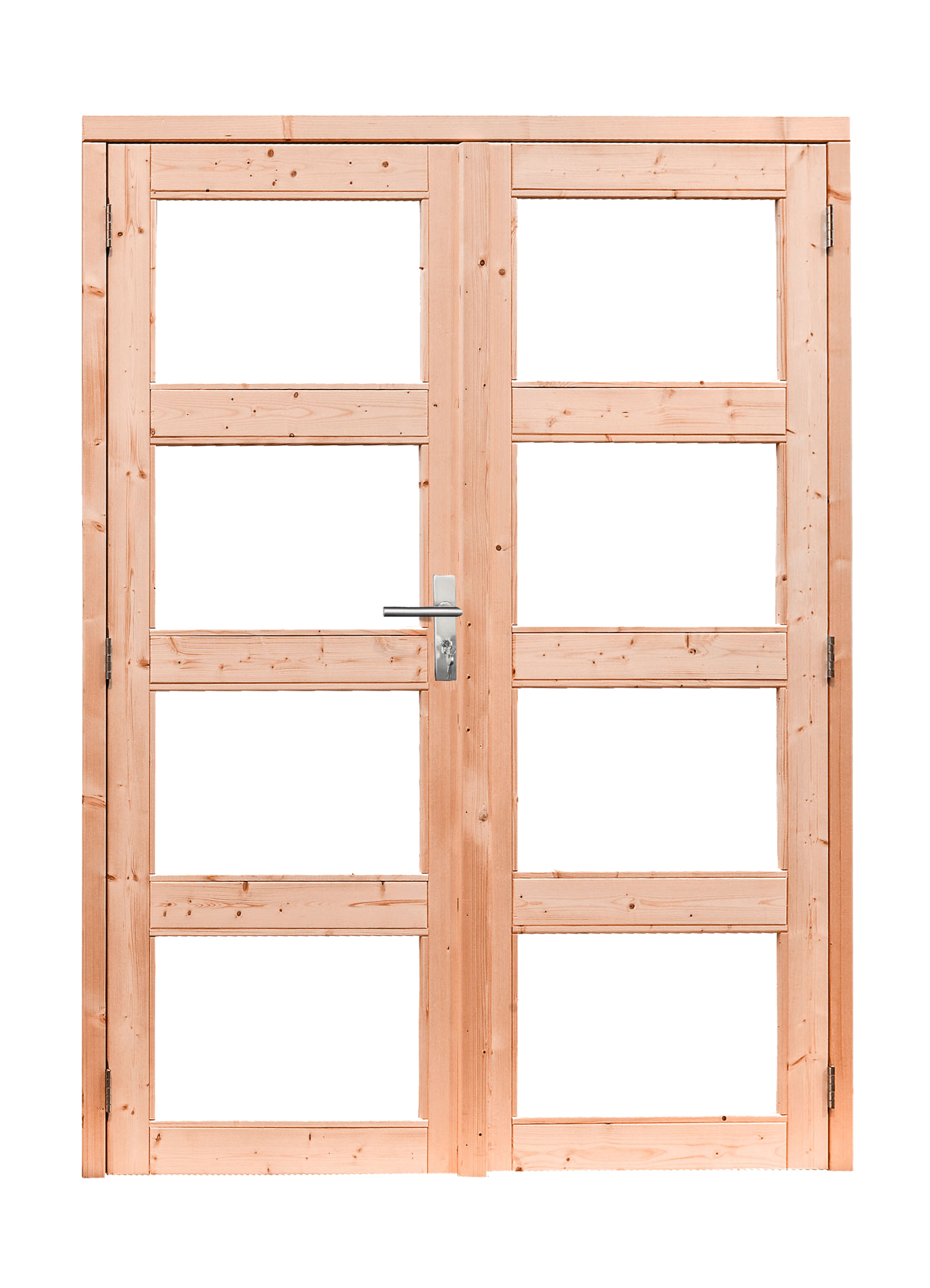 Woodvision | Douglas dubbele deur | Melkglas 4-ruits | 168 x 201 cm