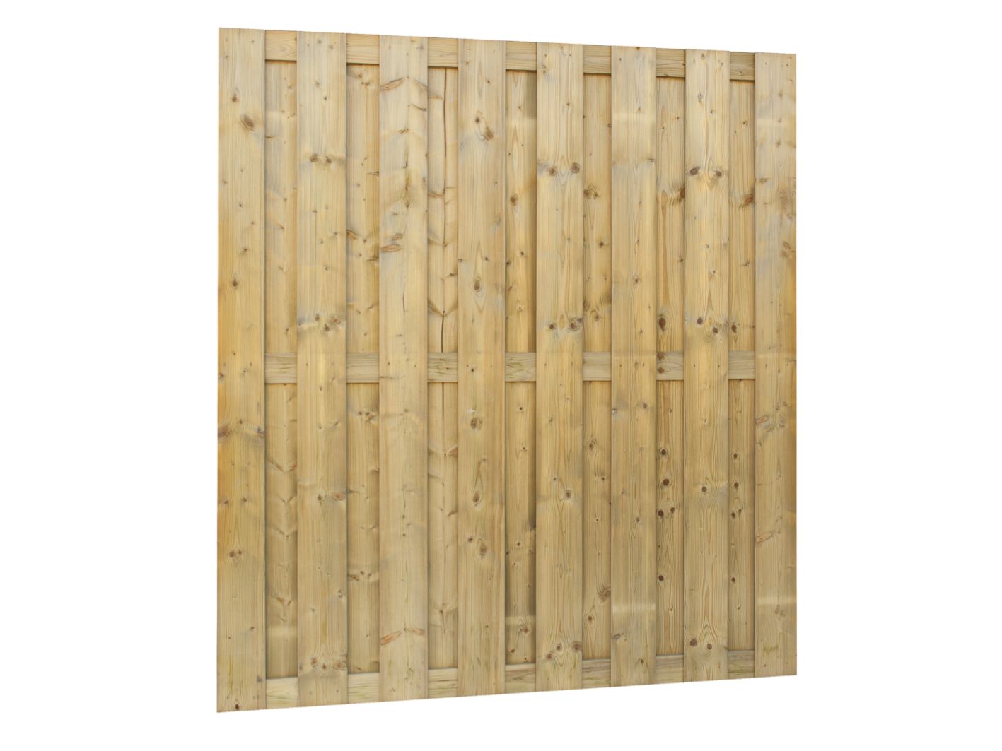 Schutting vuren geschaafd, 18-planks, 200 x 180 cm, groen geïmpregneerd