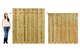 Schutting vuren geschaafd, 18-planks, 200 x 180 cm, groen geïmpregneerd
