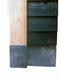 Betonpoer met facetrand | 22 x 22 cm voor paal 19-20 cm | Inclusief stelplaat