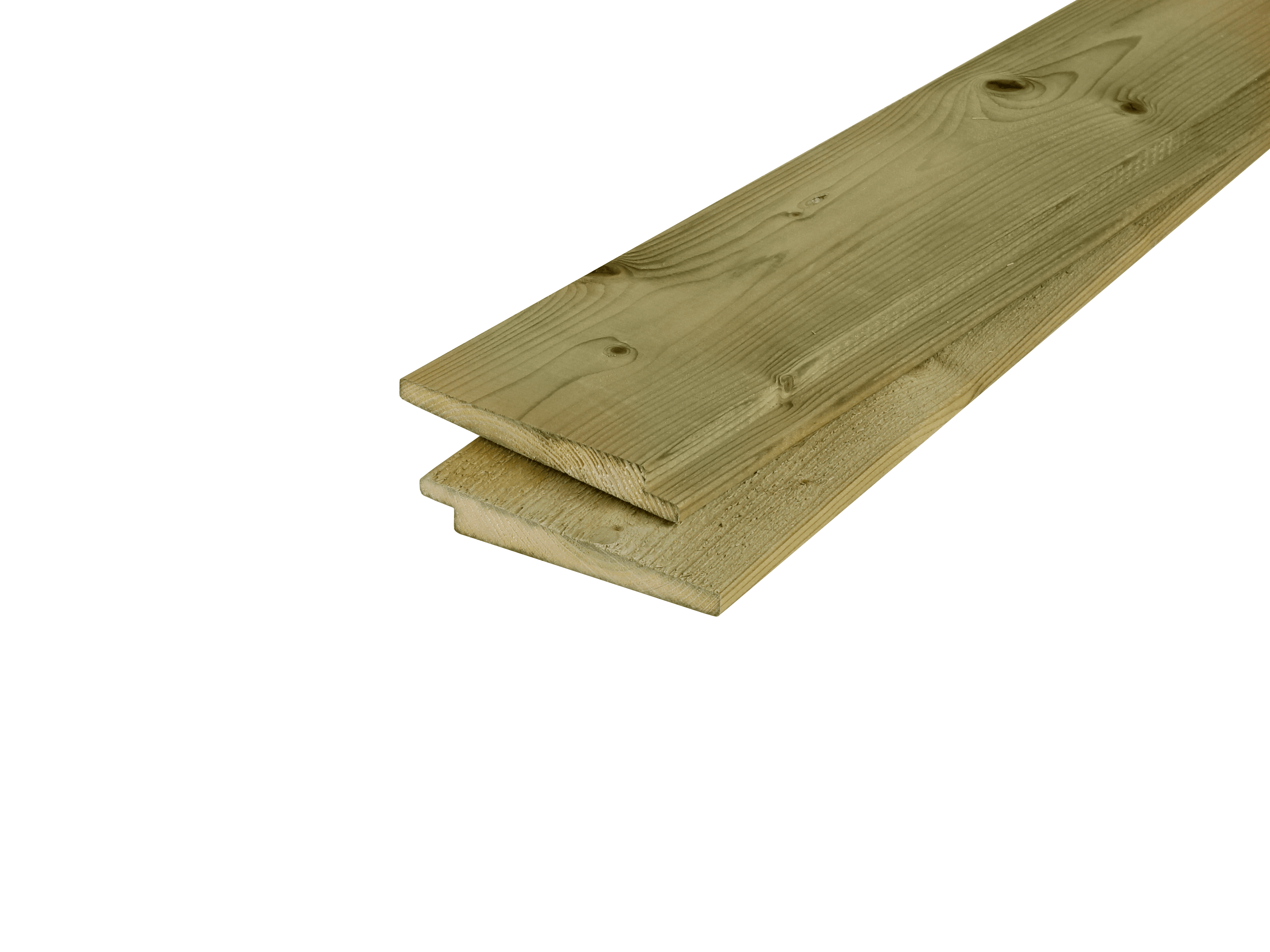 Zweeds rabat plank vuren, 2.6 x 19.5 x 450 cm, groen geïmpregneerd
