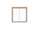 Glazen schuifwand | 200 (B) x 210 (H) cm | 10 mm | 2-delig | Plus