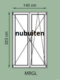 GrandCasa Exclusive | MRGL Vleugelraam 140 x 226