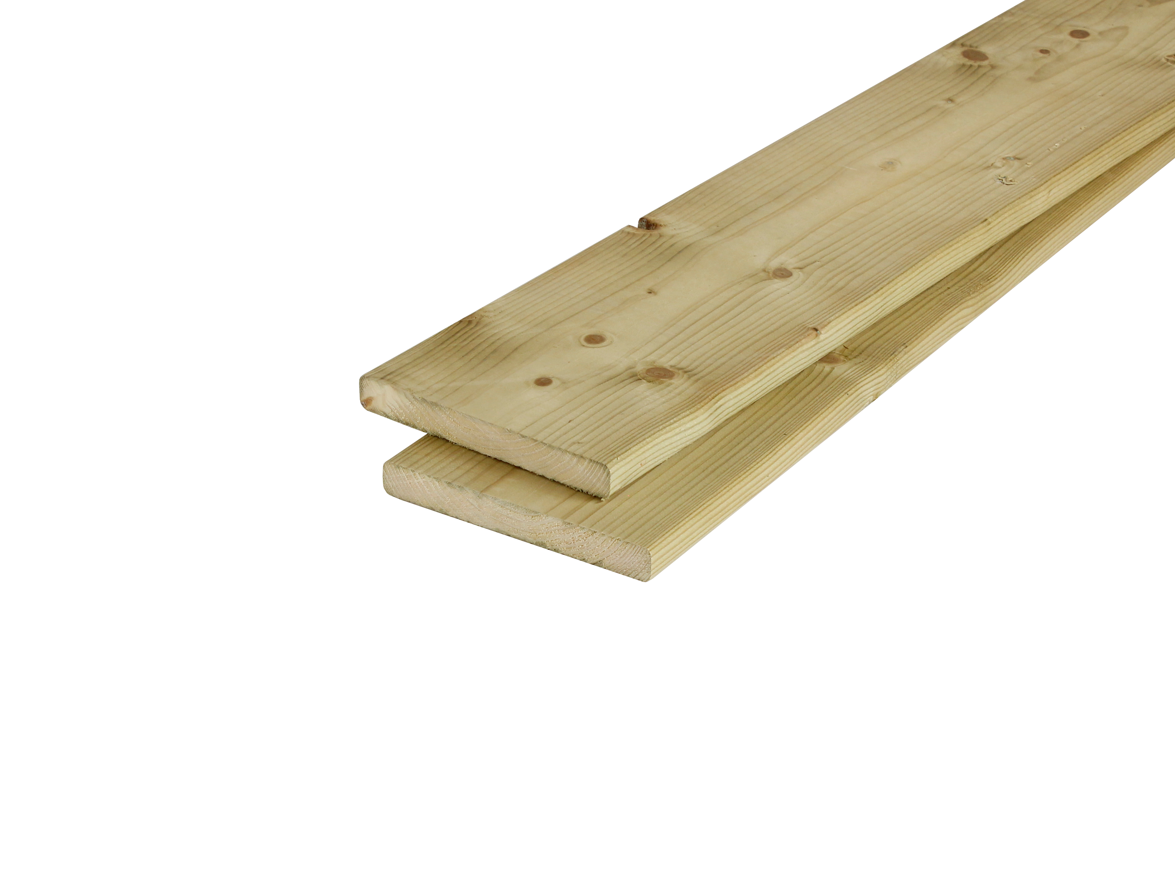 Vuren plank | 18 x 145 mm | Groen geïmpregneerd | 420 cm