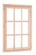 Woodvision | Uitzetraam | 9-ruits | 91 x 136 cm- | Groen geïmpregneerd