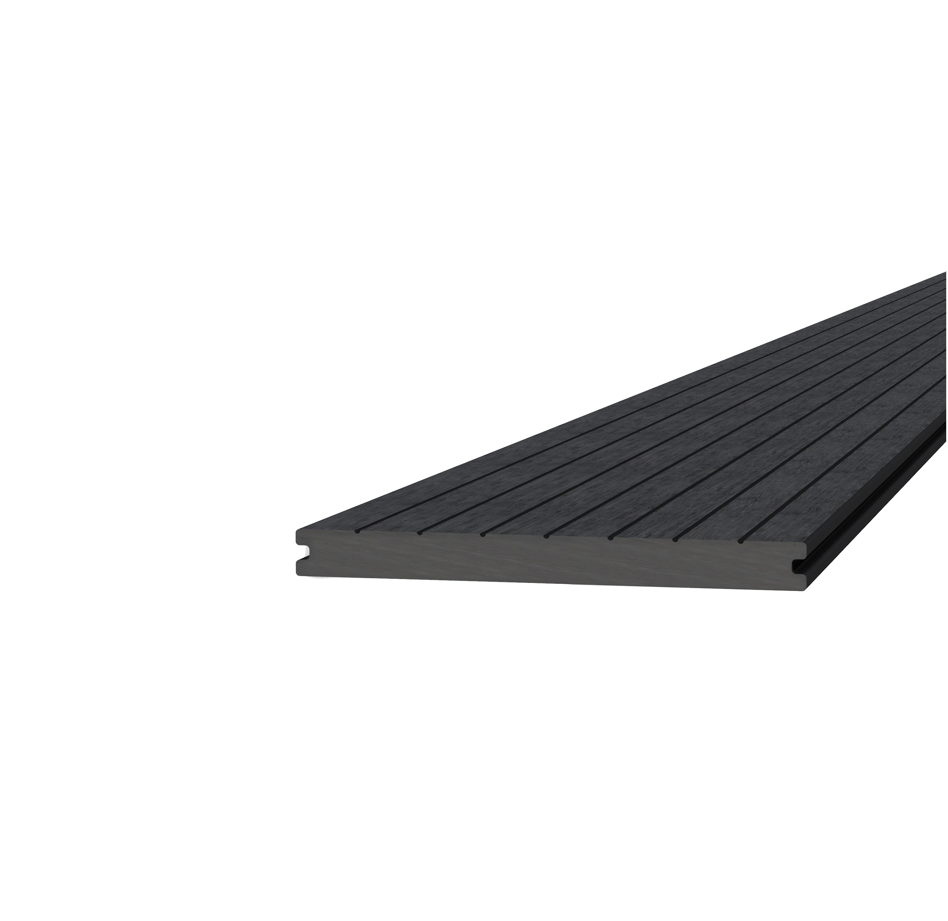 Woodvision composiet vonderplank massief, antraciet, 2.2 x 25 x 420 cm