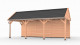 Westwood douglas overkapping zadeldak fijnbezaagd, 750 x 300 cm, combinatie 2