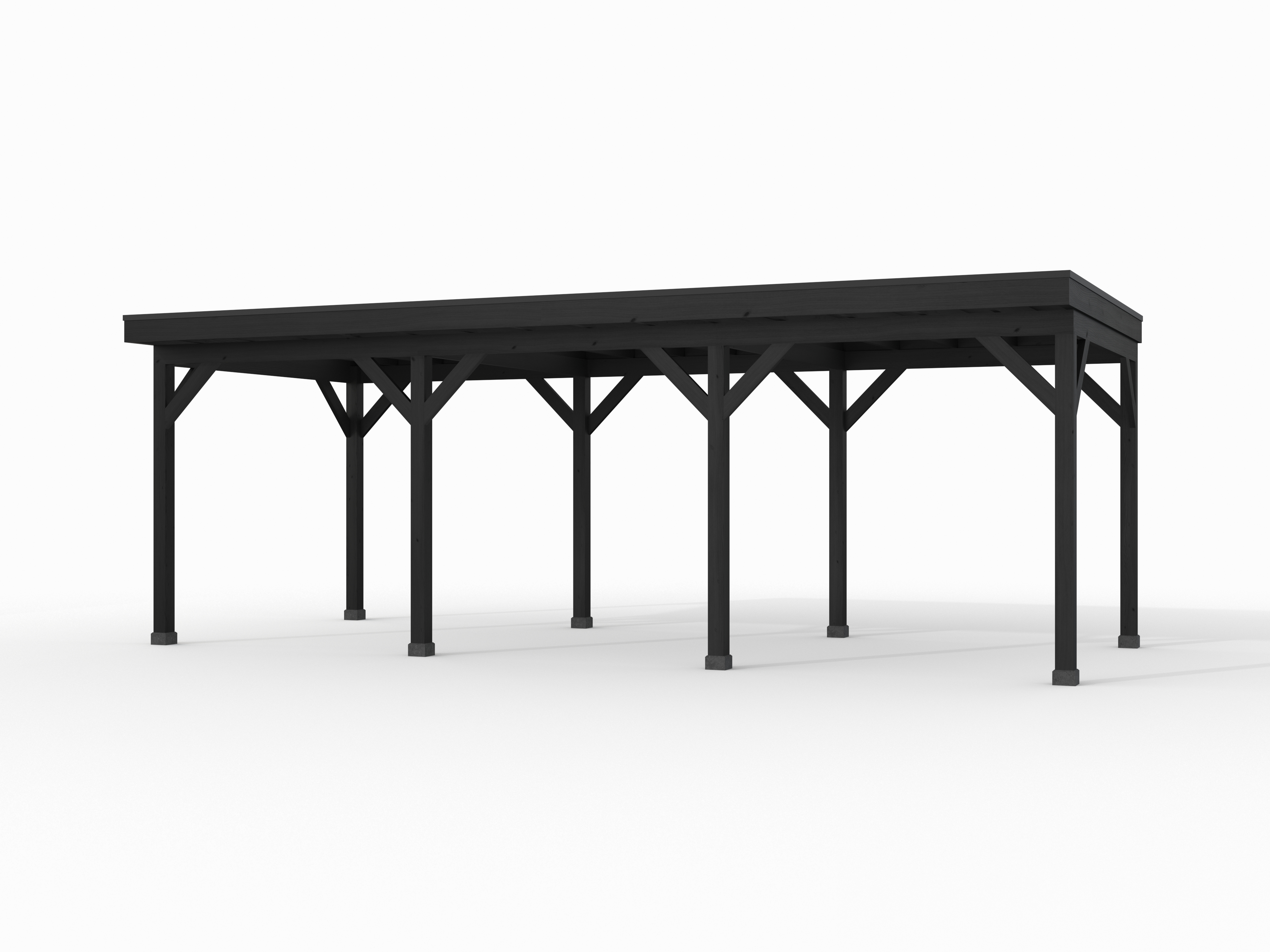 Westwood overkapping geschaafd zwart, 750 x 300 cm, combinatie 1