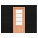 Enkele deur 8-ruits douglas, rechtsdraaiend, 91 x 201 cm