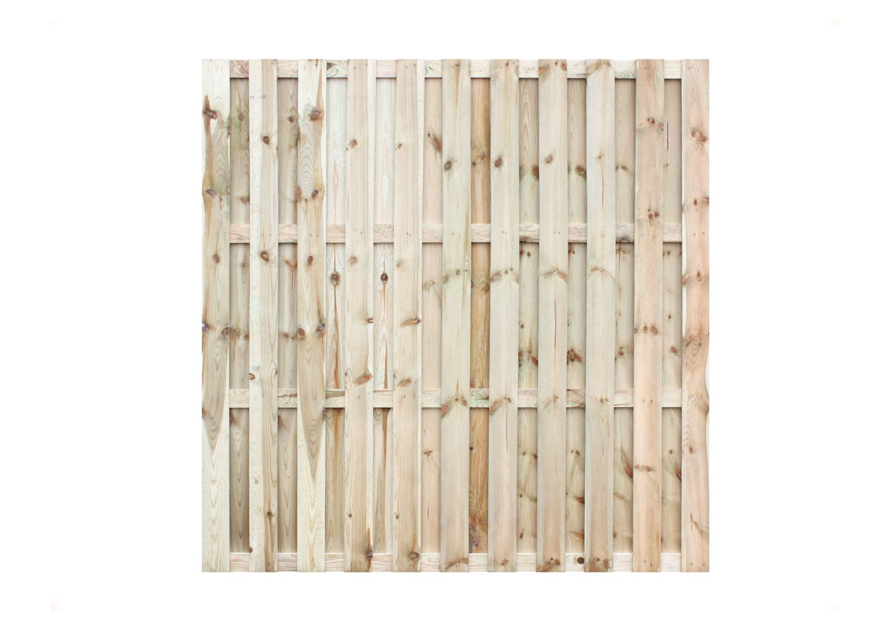 Lamellenscherm grenen fijnbezaagd, 21-planks, 180 x 180 cm, groen geïmpregneerd