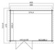 Outdoor life blokhut Amira platinum grey-wit, 380 x 275 cm