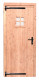 Woodvision, douglas enkele deur met zwart beslag, 1-ruits, linksdraaiend