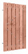 Poortdeur douglas fijnbezaagd op stalen frame, 14 cm, 100 x 190 cm