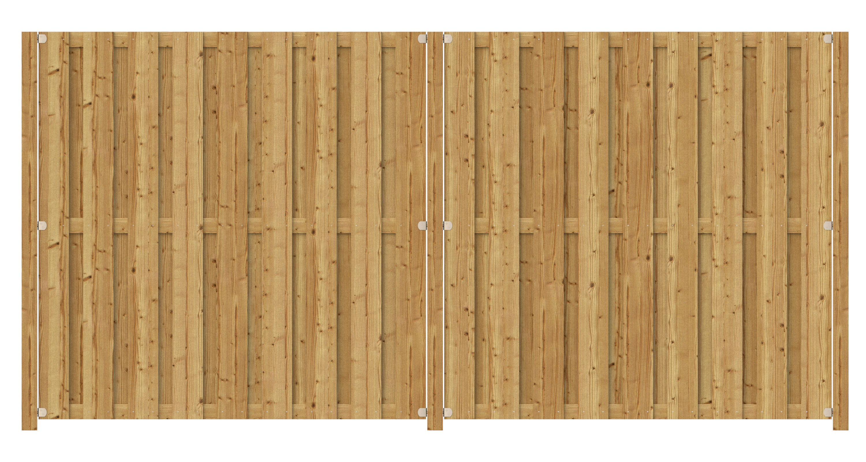 Grenen planken scherm | Inclusief plaatsing | Per meter