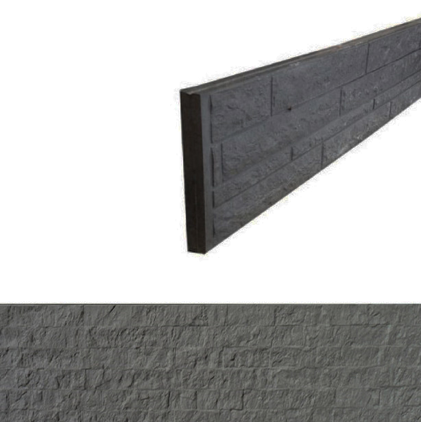 Betonrotsmotief onderplaat | Dubbelzijdig Granietmotief | Ongecoat | Antraciet