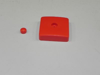 Afdekdop voor palen | vierkant | Rood | 90 mm