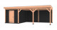 Westwood douglas overkapping comfort, 750 x 350 cm, combinatie 5, zweeds rabat