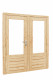 Woodvision | Vuren dubbele deur | 169 x 201 cm- | 1-ruits