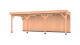 OUD_Westwood douglas overkapping fijnbezaagd, 750 x 300 cm, combinatie 2, sponningplank
