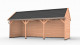 Westwood douglas overkapping zadeldak fijnbezaagd, 750 x 300 cm, combinatie 4