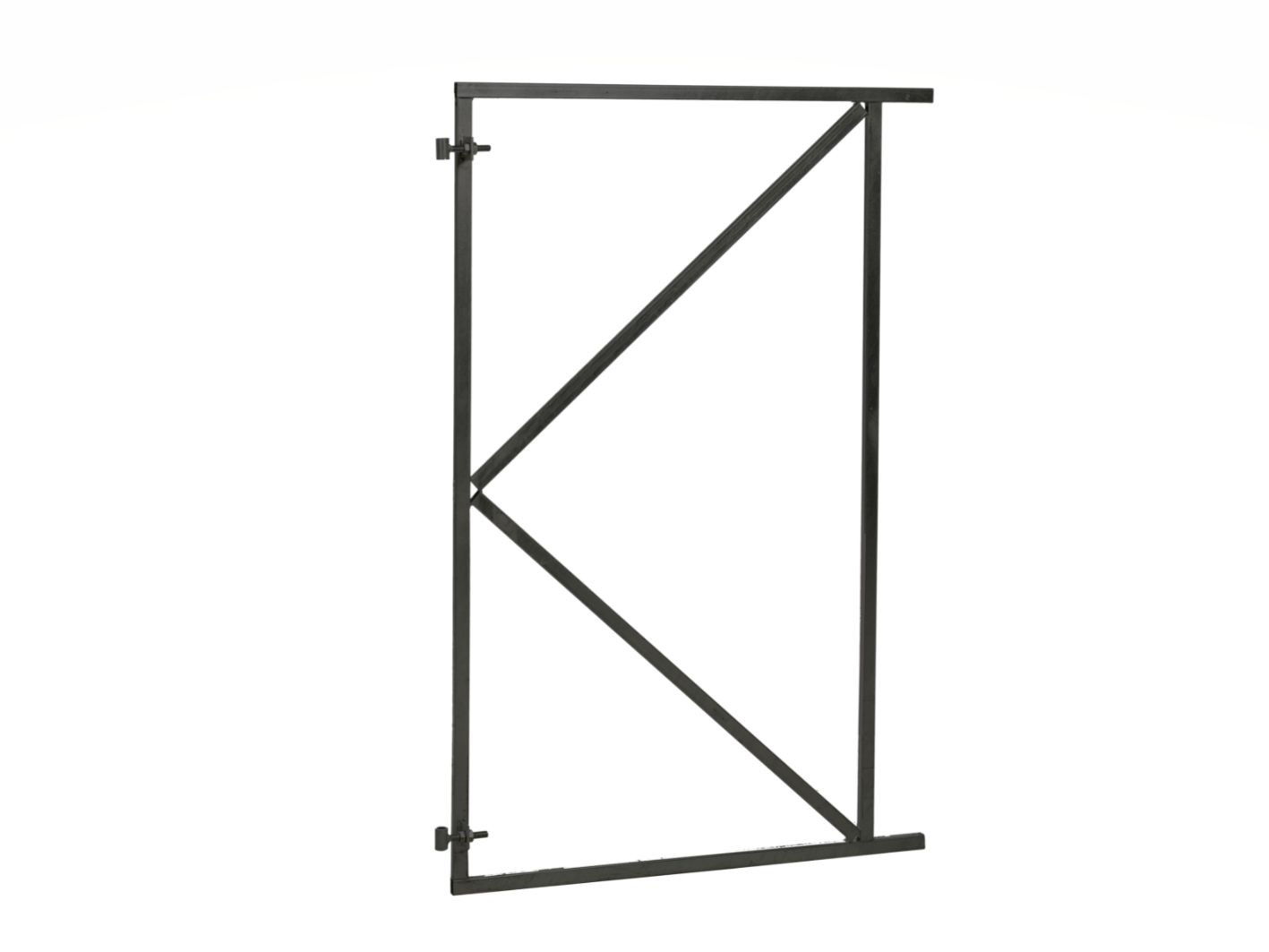 Stalen poortframe verstelbaar | 90 x 155 cm | Zwart