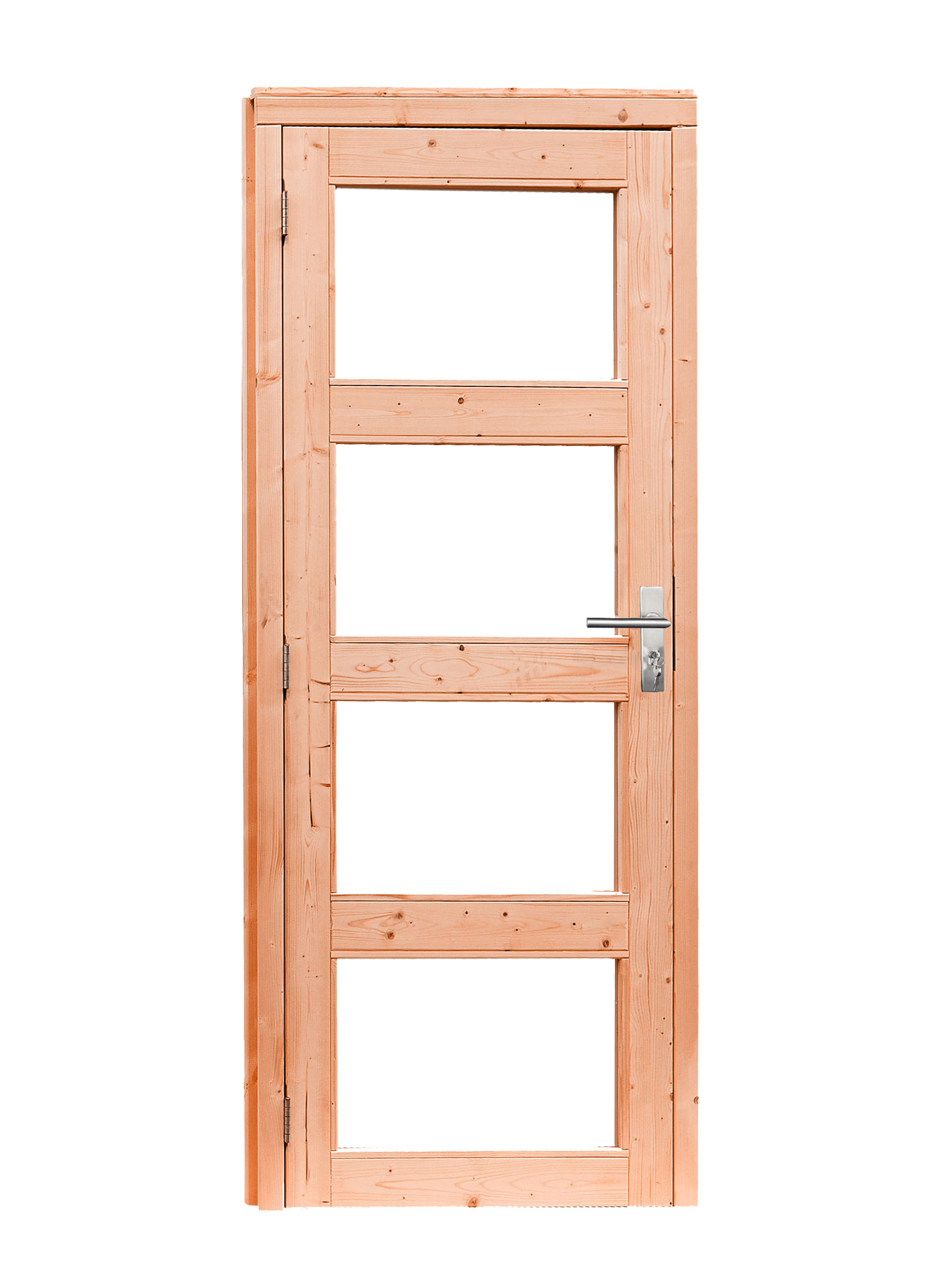 Woodvision | Douglas enkele deur | Melkglas 4-ruits | L | 90 x 201 cm