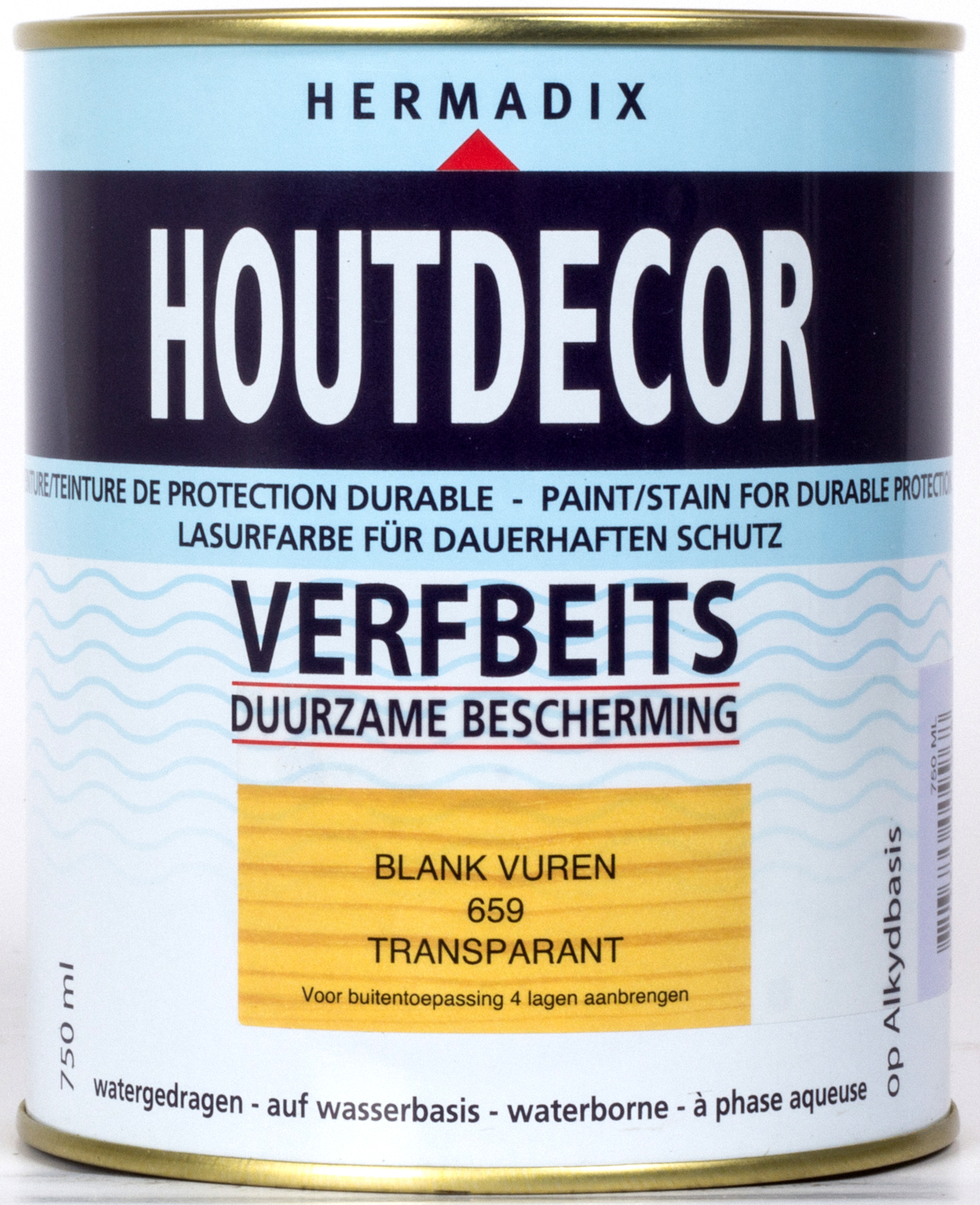 Hermadix | Houtdecor 659 Blank Vuren | 750 ml Hermadix | Houtdecor 659 Blank Vuren | 750 ml