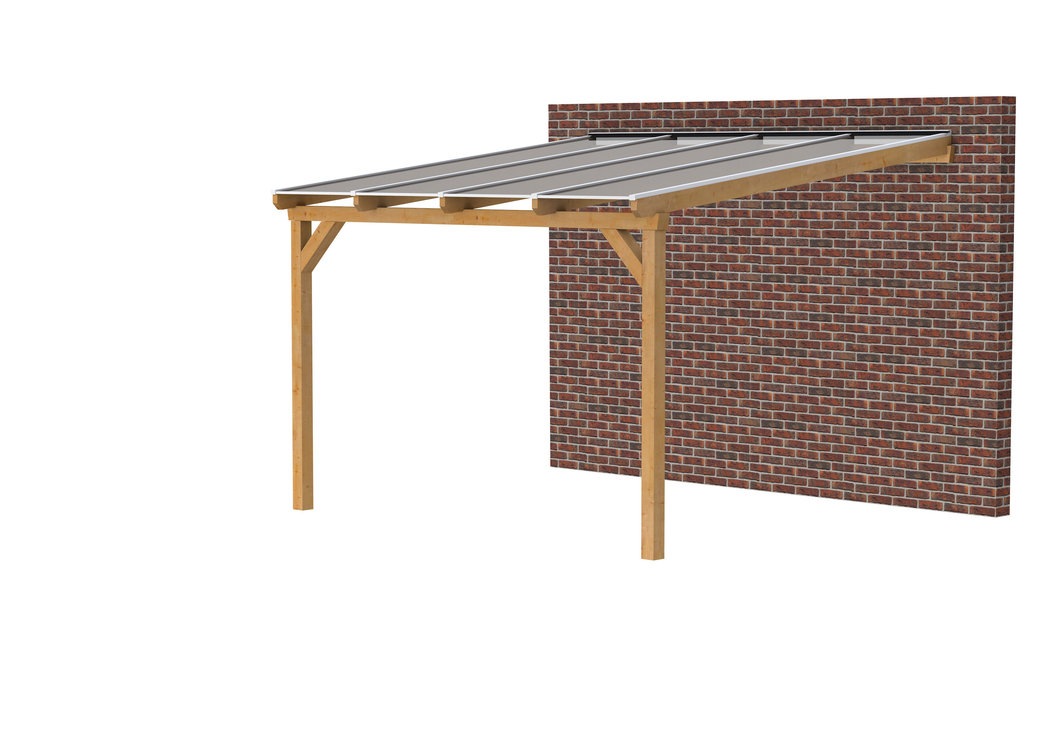 Woodvision Veranda | 400 x 350 cm | Heldere dakplaat