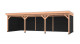 Westwood douglas overkapping comfort, 900 x 350 cm, combinatie 4, zweeds rabat