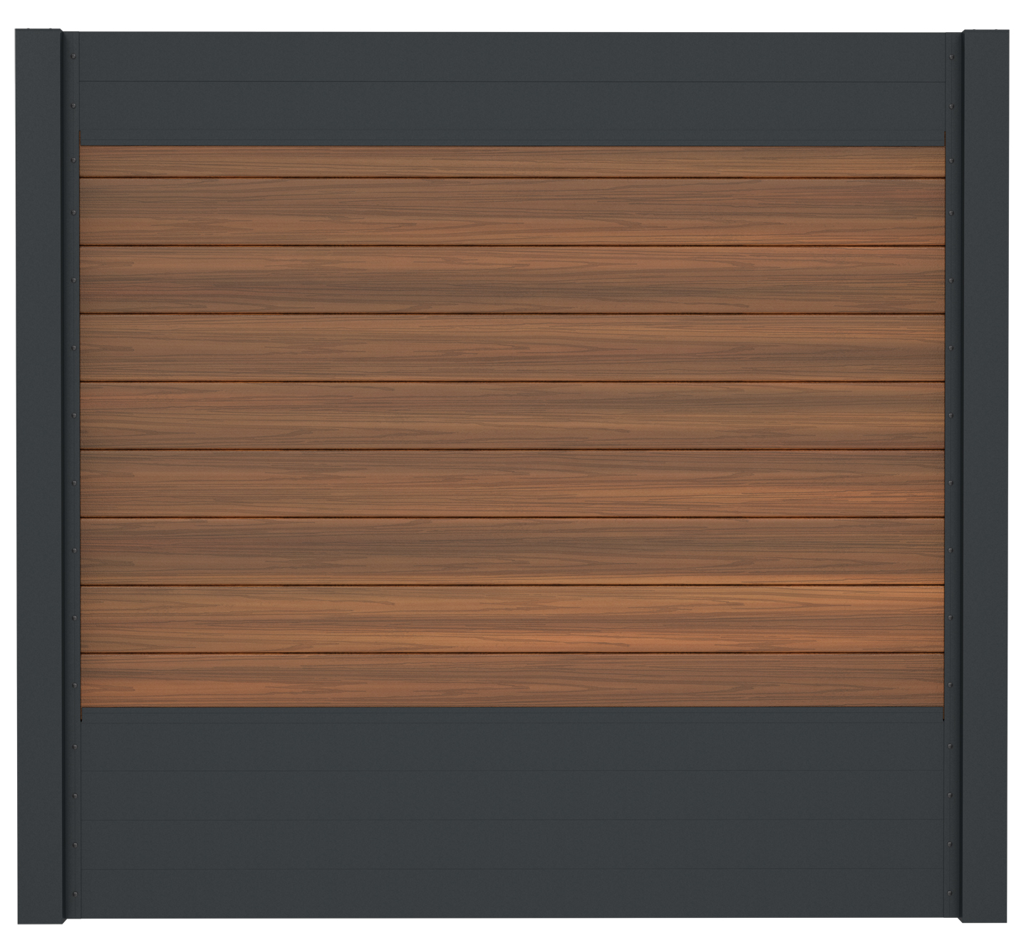 IdeAL | Scherm Antraciet- Horizon Ipé | 180x180 | 9 planks