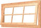 Trendhout | Uitzetraam met kozijn | 143x80.8 cm | Onbehandeld