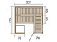OUD_WEKA | Premium design | Sauna Bianco 2 L | 221 x 219 cm