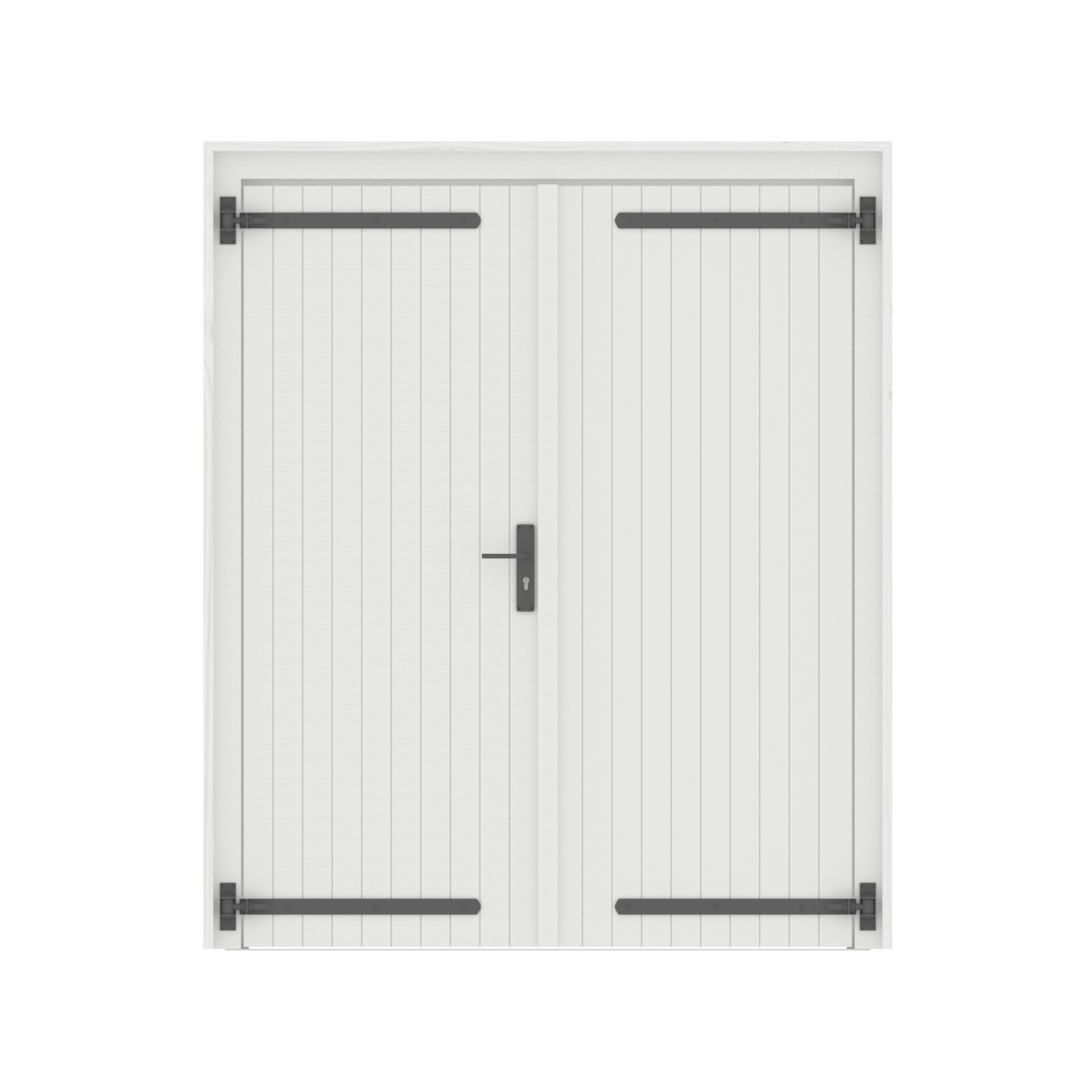 Dubbele deur dicht, 190 x 202 cm, wit gespoten
